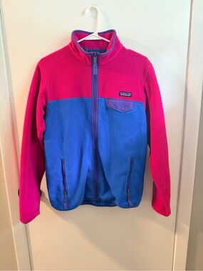 Patagonia Pink and Blue Retro Fleece Jacket